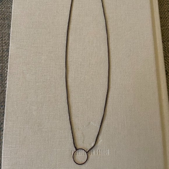 Silver Circle Necklace - Picture 2 of 3
